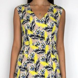 J Crew floral silk midi dress